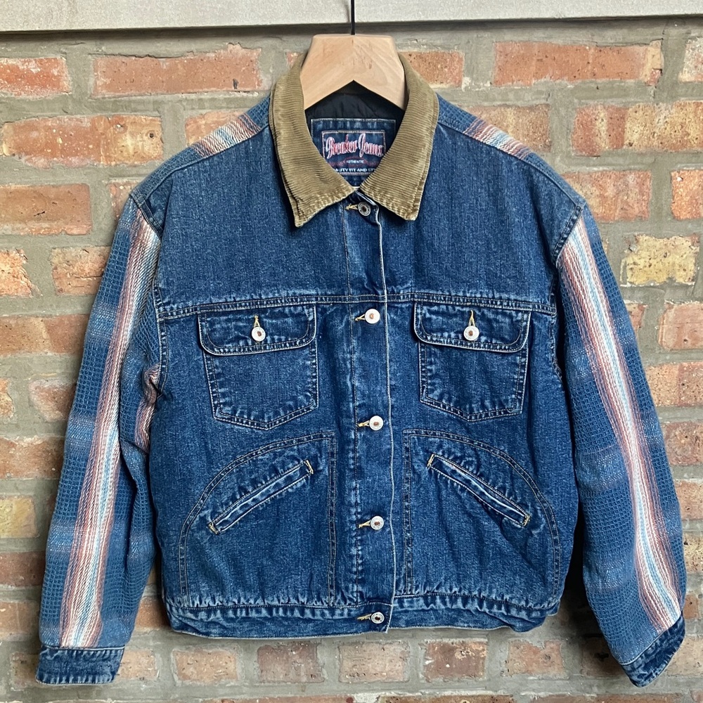 Vintage Breaker Jeans denim jacket with a corduroy collar and a lined interior.